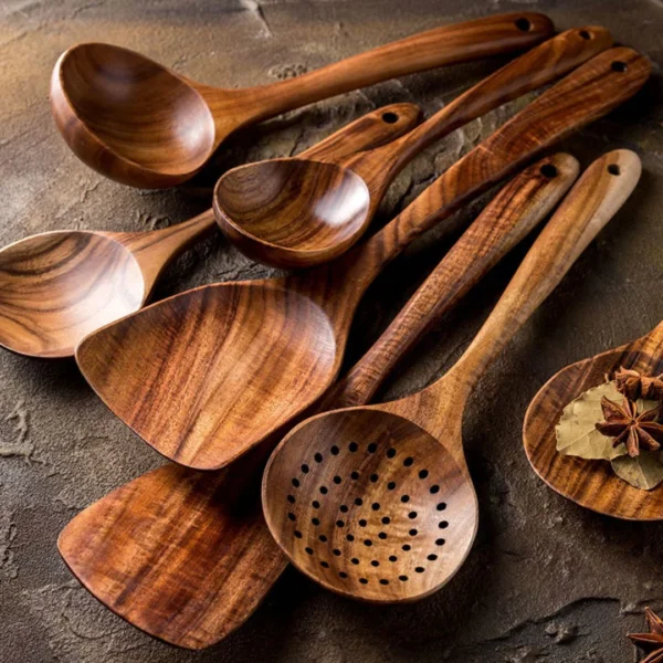 Wooden Cooking Utensil Set - Image 2